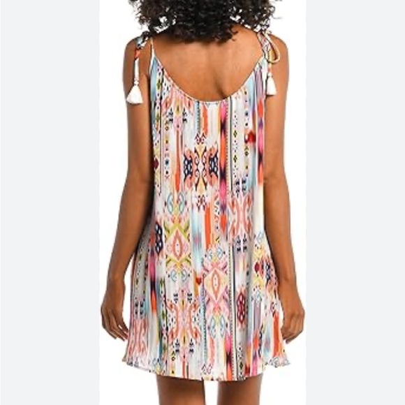 La Blanca Aztec Print Swimsuit Cover-up Mini Dress - Picture 2 of 7